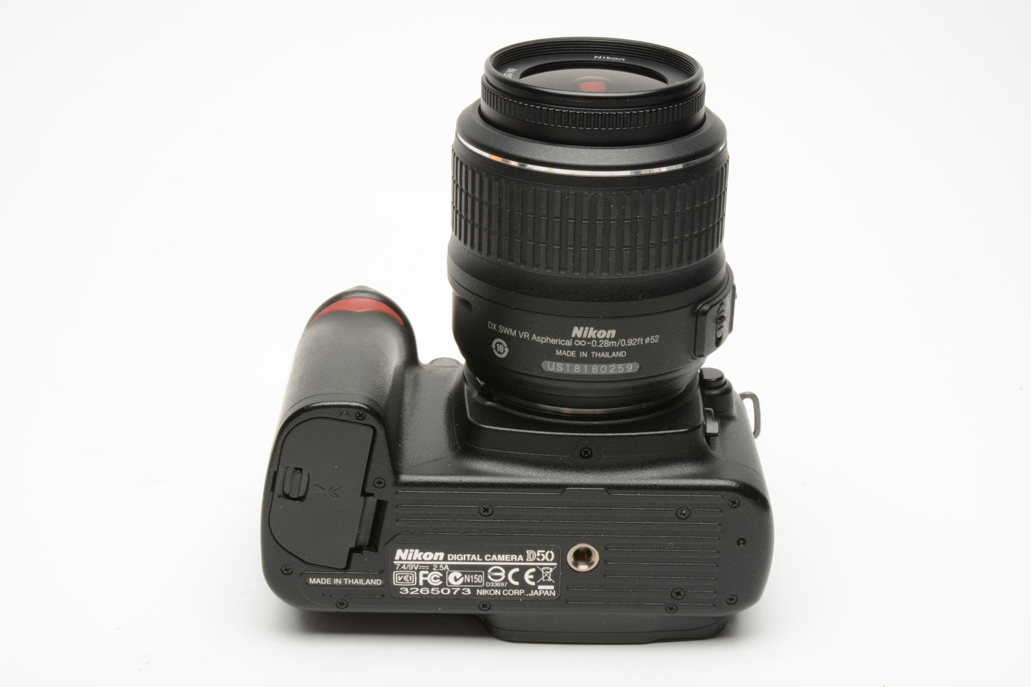 Nikon D50 DSLR body w/18-55mm f3.5-5.6G VR, batt, charger, USB, SD, 13K Acts