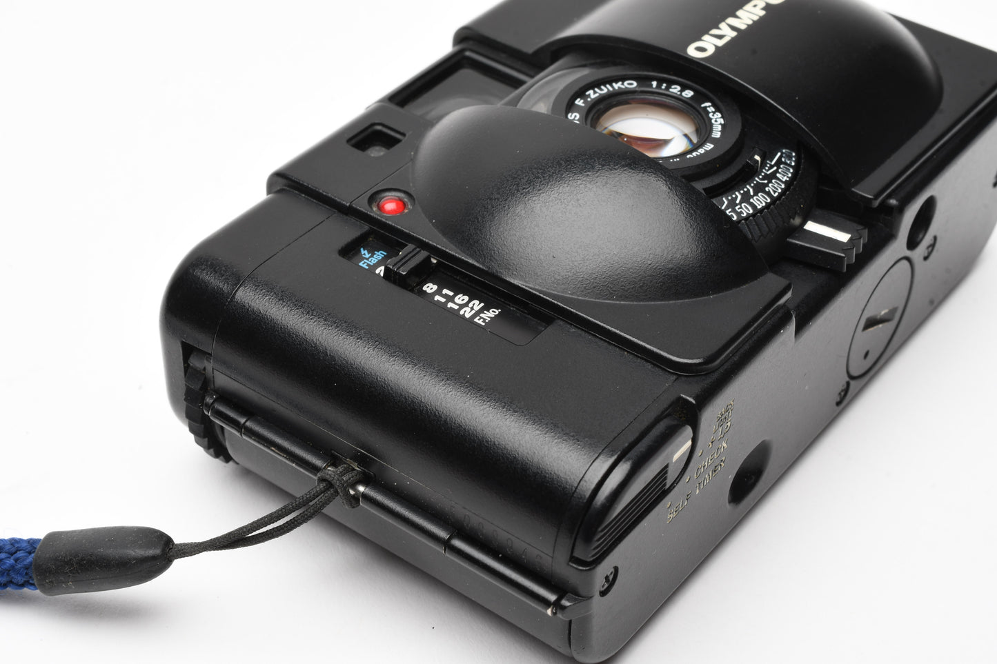 Olympus XA 35mm compact camera w/35mm f2.8 lens, strap, new seals, case