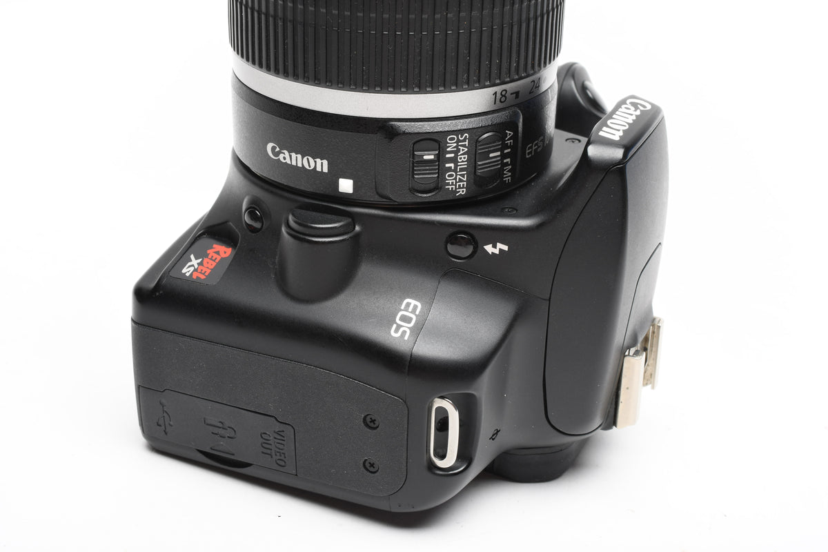 Canon EOS Rebel XS DSLR w/18-55mm f3.5-5.6 IS zoom, 2X batts+charger+manual++