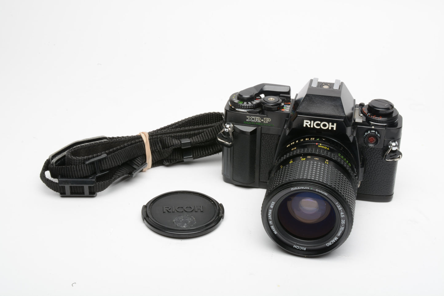 Ricoh XR-P 35mm SLR w/Rikenon 35-70mm zoom lens, manual, tested, great!