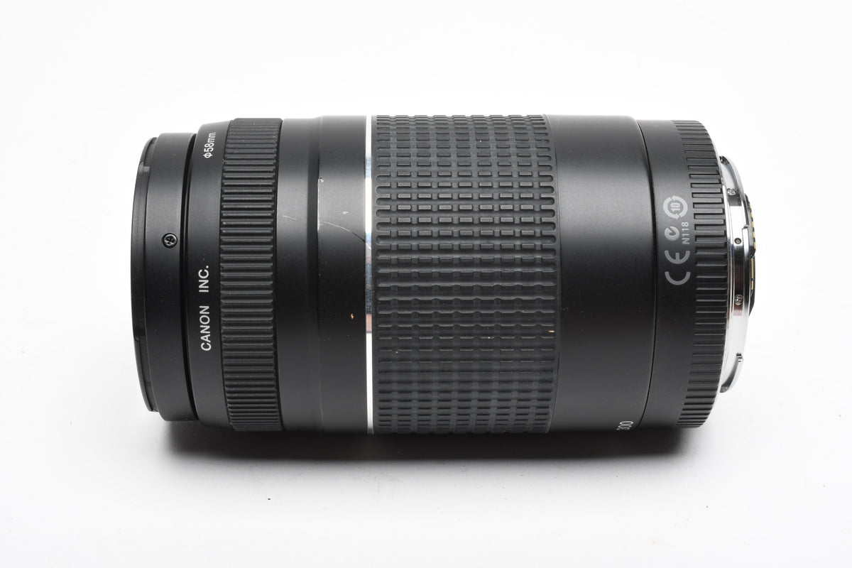 Canon EF 75-300mm f4-5.6 III Telephoto zoom, caps + UV, Kepper
