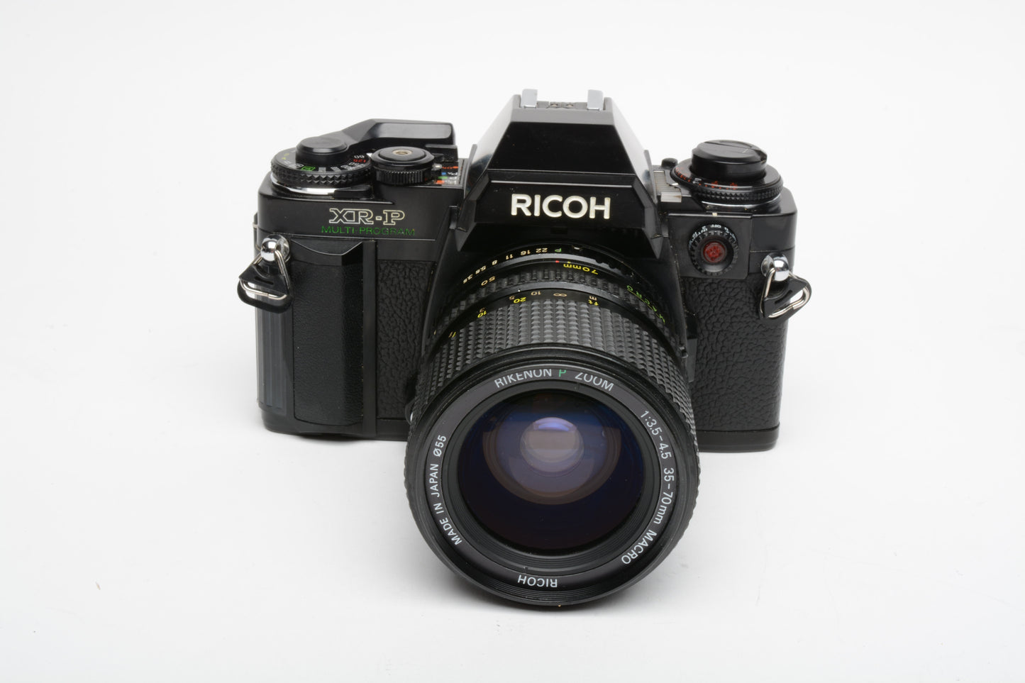 Ricoh XR-P 35mm SLR w/Rikenon 35-70mm zoom lens, manual, tested, great!