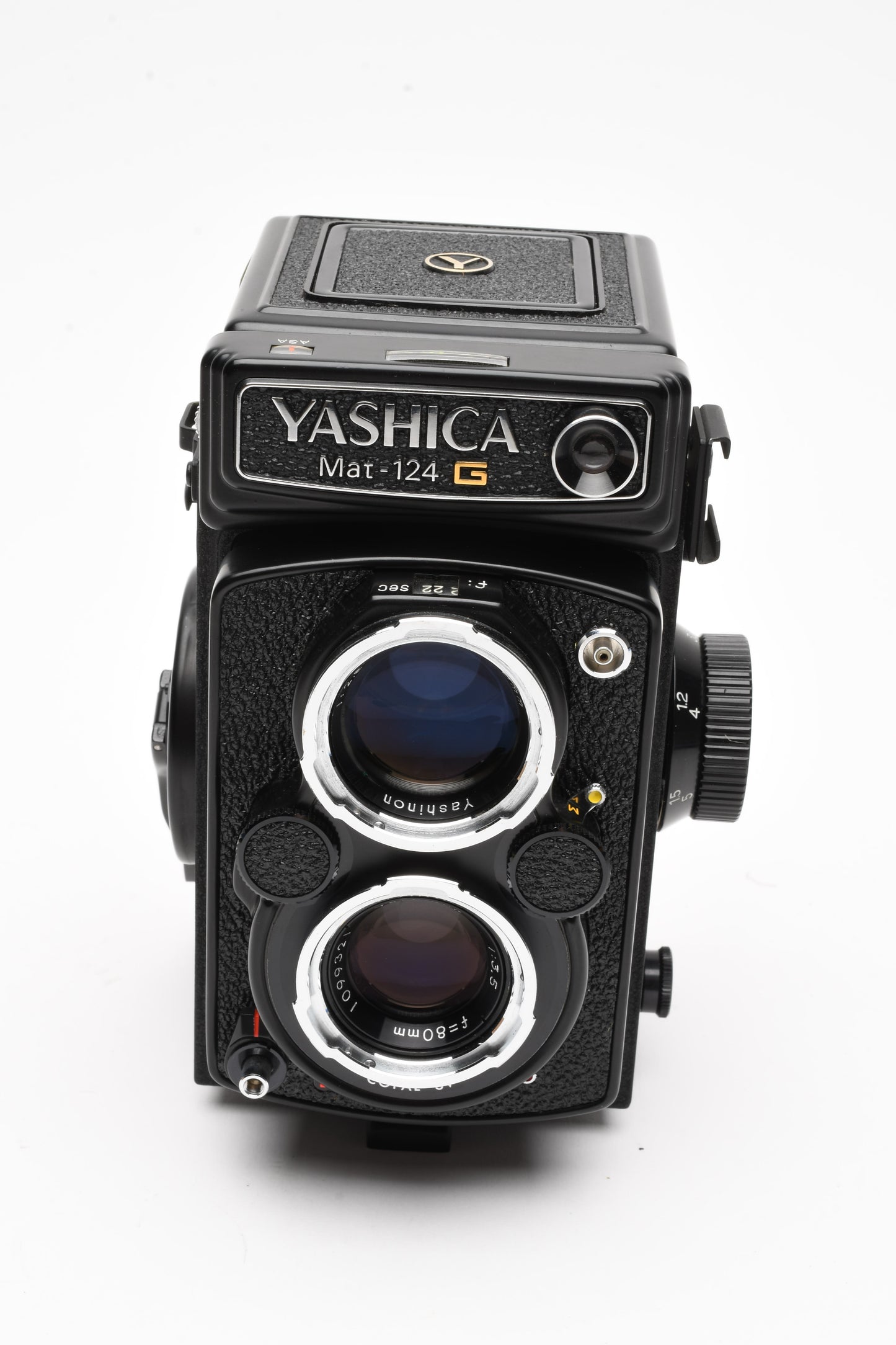 Yashica Mat 124G 120 TLR camera w/80mm f3.5 lens, tested, works great, Mint-