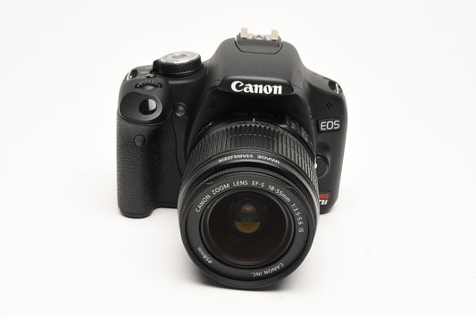 Canon T1i DSLR w/18-55mm IS zoom, batt, charger, 9K Acts, nice!