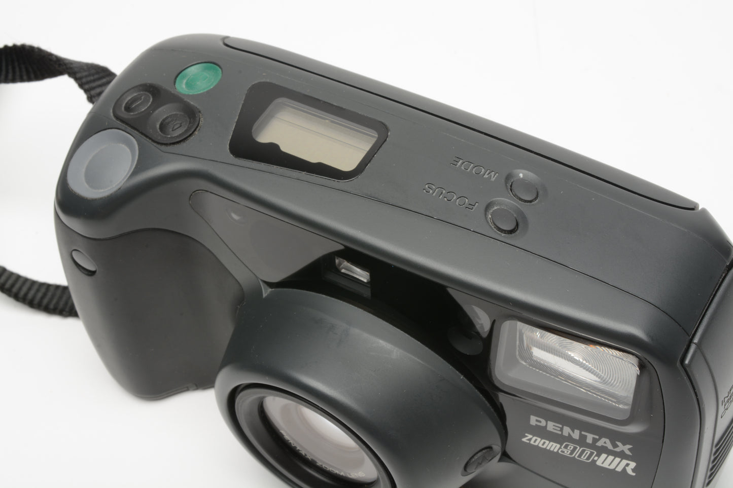 Pentax Zoom 90WR 35mm date back Point&Shoot camera, strap, remote, case, Great!