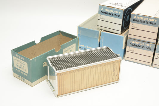 8X Airequipt metal slide trays, hold 40 35mm slides each, clean