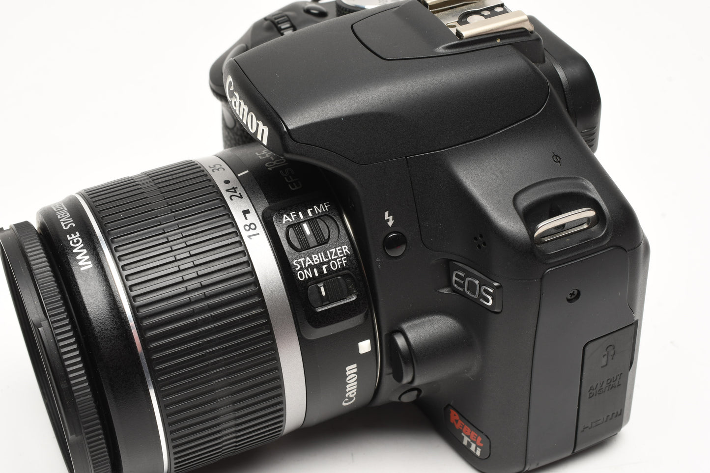 Canon T1i DSLR w/18-55mm IS zoom, batt, charger, 9K Acts, nice!