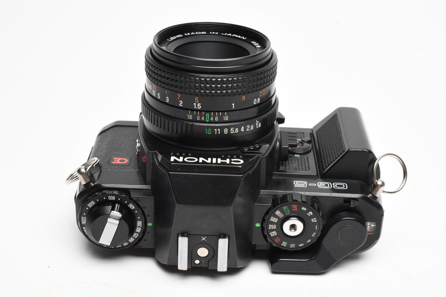 Chinon CG-5 35mm SLR w/50mm f1.9, Sky, strap, UV, + S-250 Flash, Great! Tested
