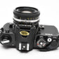 Nikon FM2 N Black 35mm SLR Body w/Nikon 50mm f1.8 Series E AI lens, new seals