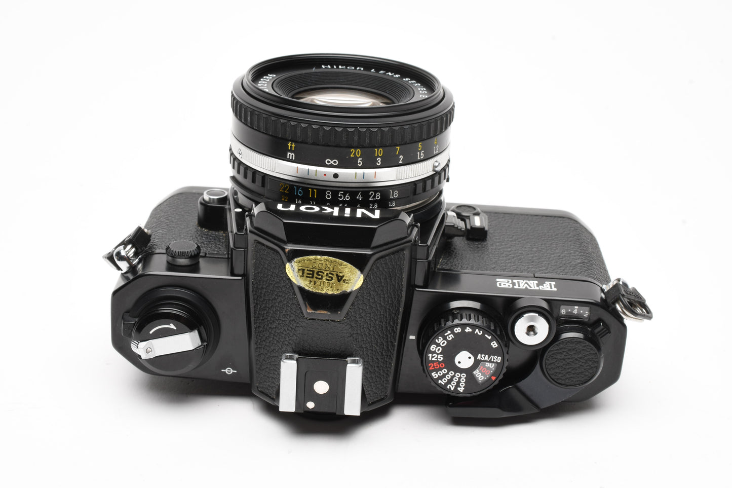 Nikon FM2 N Black 35mm SLR Body w/Nikon 50mm f1.8 Series E AI lens, new seals