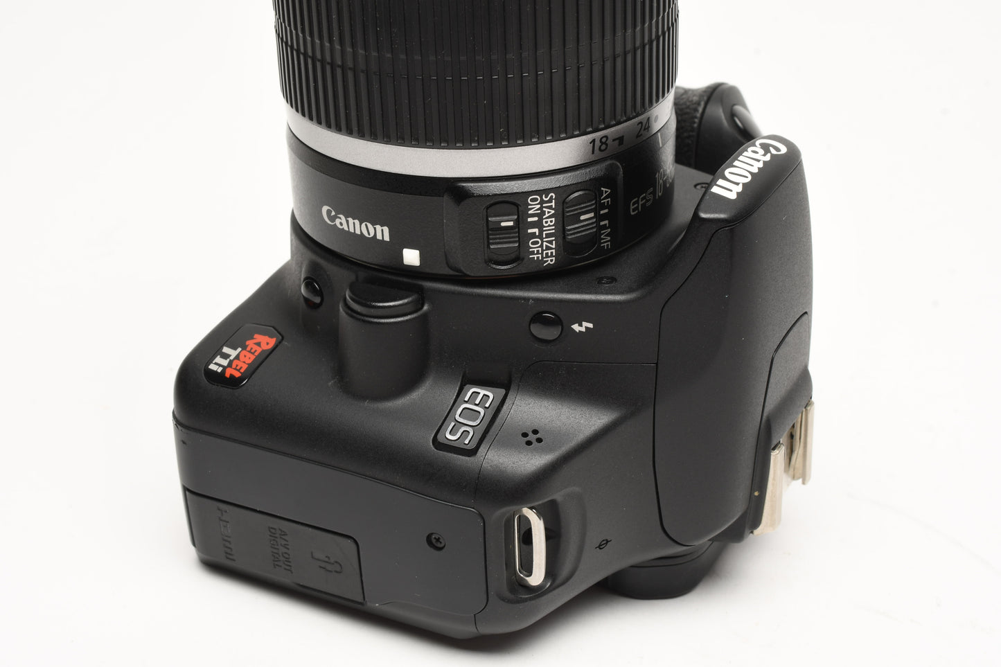 Canon T1i DSLR w/18-55mm IS zoom, batt, charger, 9K Acts, nice!