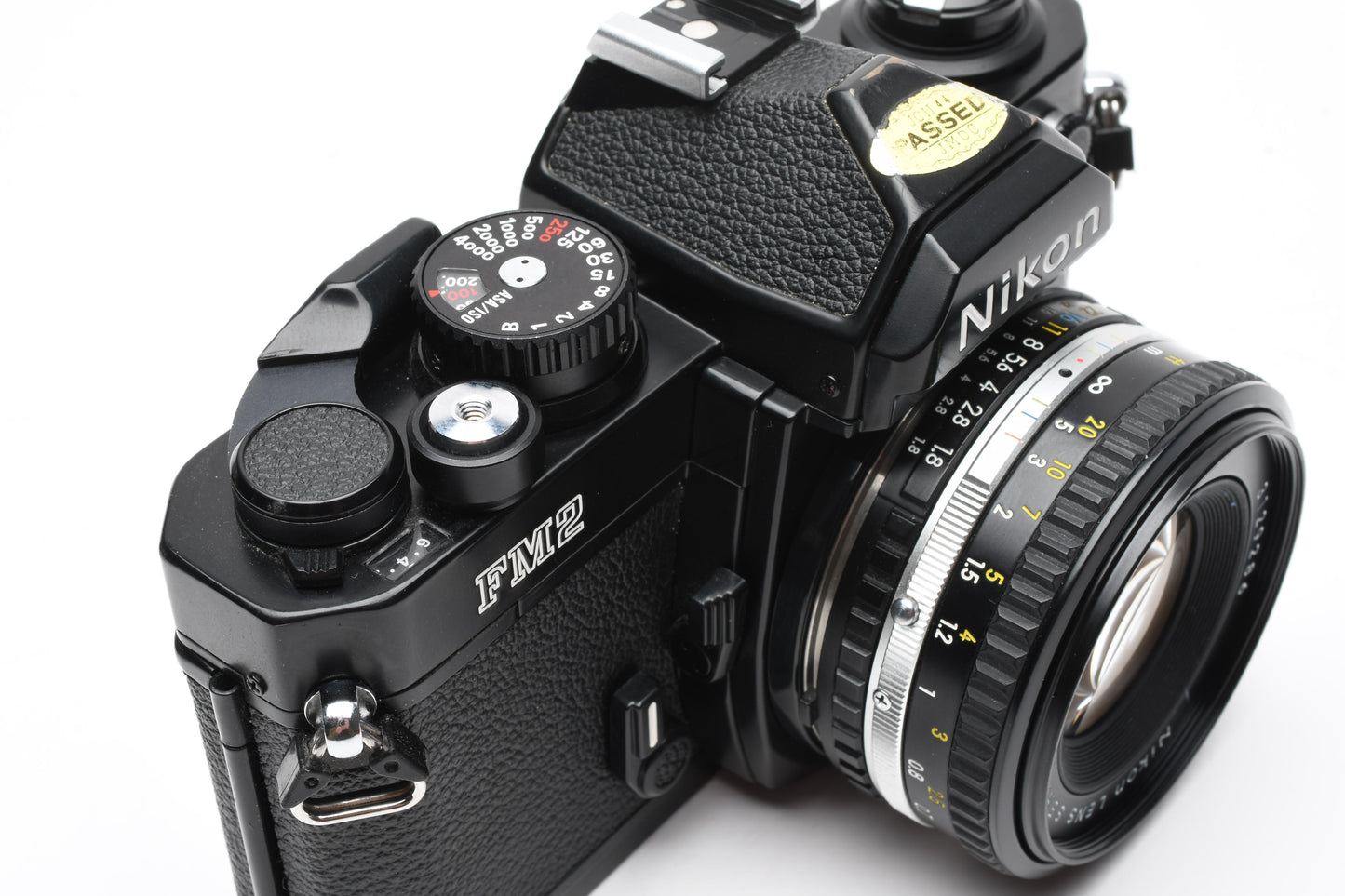 Nikon FM2 N Black 35mm SLR Body w/Nikon 50mm f1.8 Series E AI lens, new seals