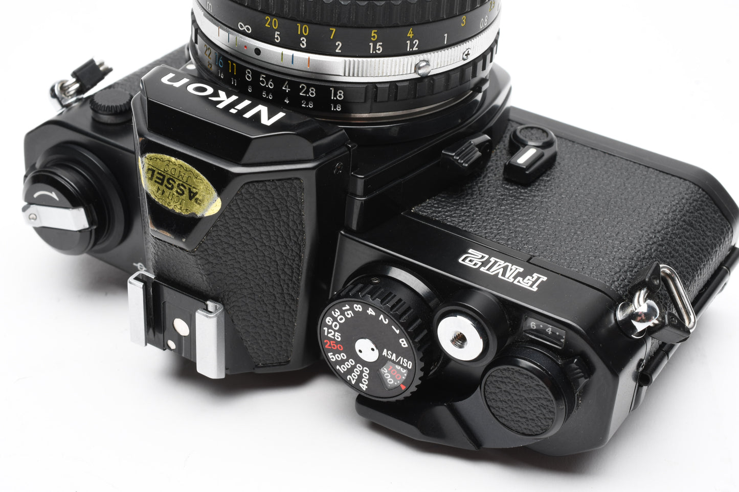 Nikon FM2 N Black 35mm SLR Body w/Nikon 50mm f1.8 Series E AI lens, new seals