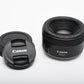 Canon EF 50mm f1.8 STM prime lens, caps, Nice Prime Lens