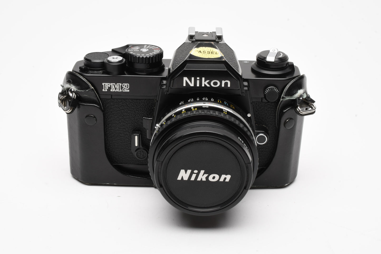 Nikon FM2 N Black 35mm SLR Body w/Nikon 50mm f1.8 Series E AI lens, new seals