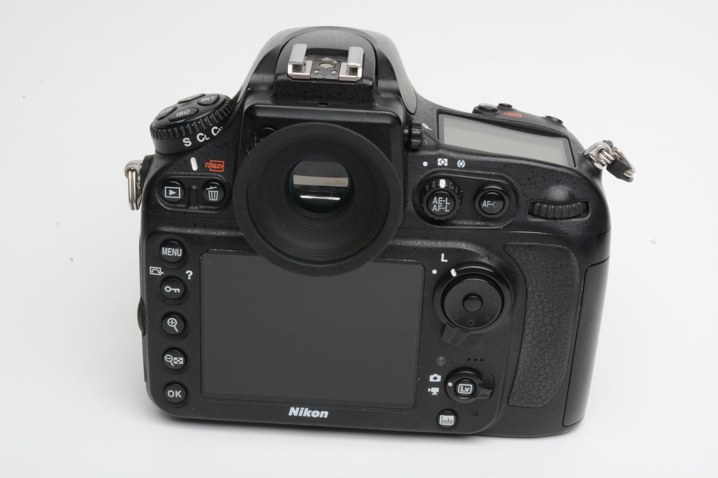 Nikon D800 DSLR body, USA version, batt+charger+USB, only 35K Acts!