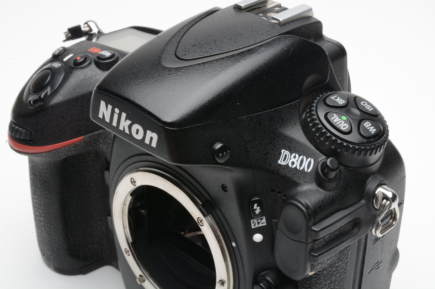 Nikon D800 DSLR body, USA version, batt+charger+USB, only 35K Acts!