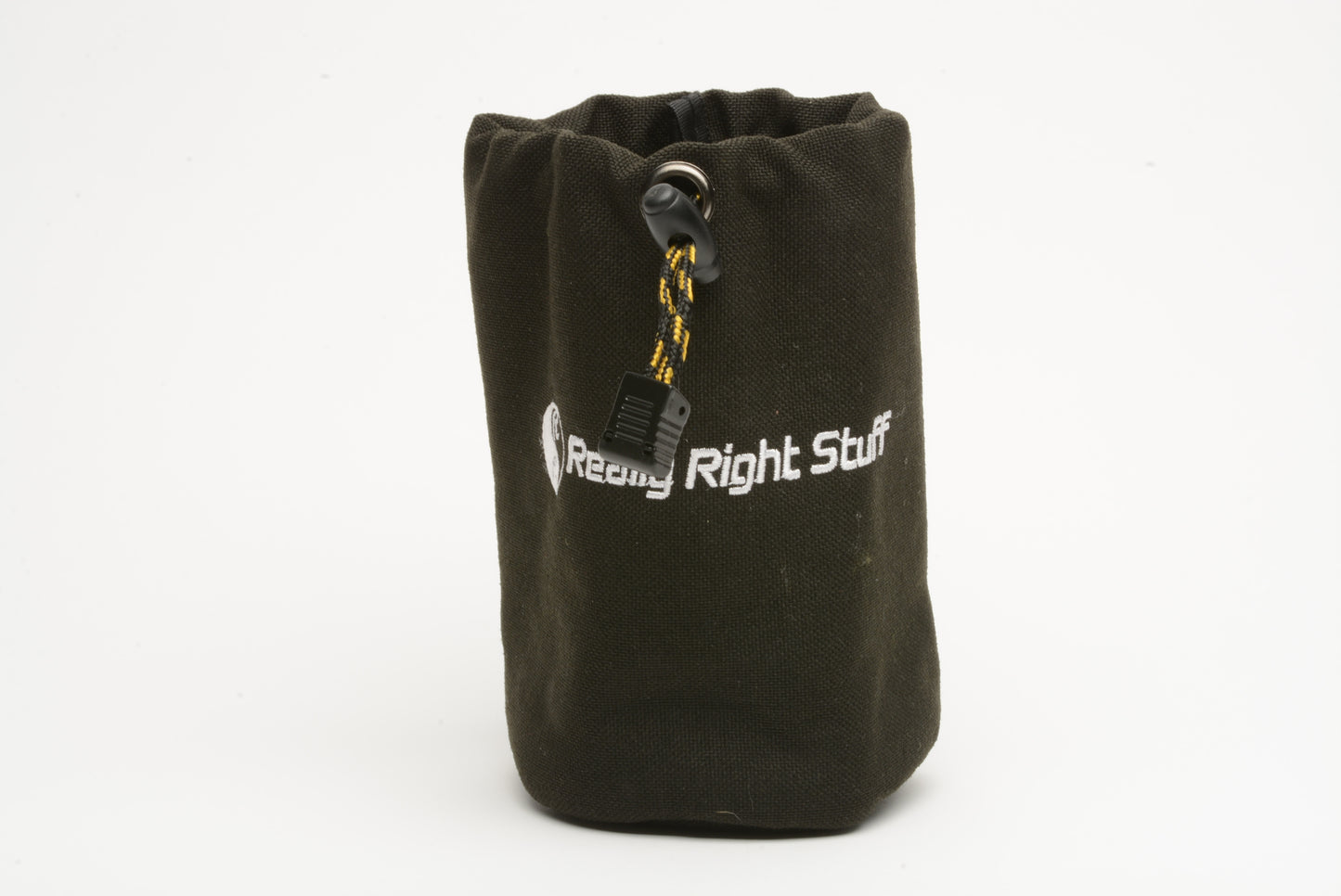 RRS Really Right Stuff string tie pouch ~6" tall x 3.5" diameter