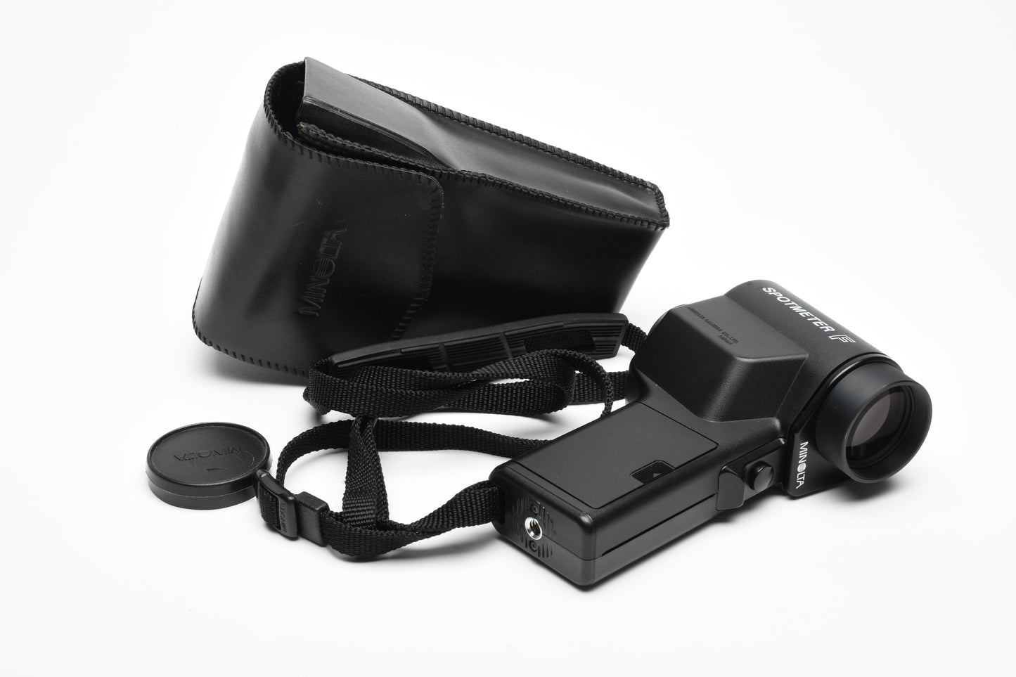 Minolta Spotmeter F Light Exposure Spot Meter in case, tested, Clean!