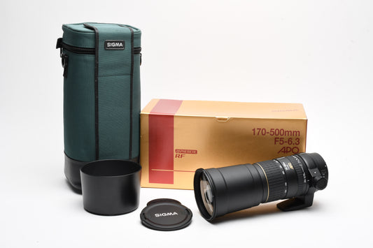 Sigma AF 170-500mm f5-6.3 APO Tele Zoom, Canon EF Mount, Boxed