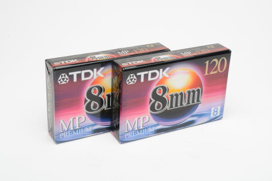 2X TDK 8mm MP 120 Video 8 tape