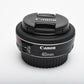 Canon EF 40mm f2.8 STM Macro Pancake lens, DHD UV, Mint-