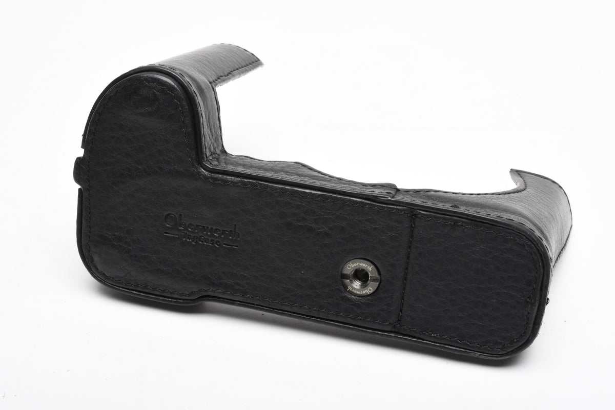 Oberwerth Leica SL3 Half Case - TagCase - Black w/Black stitching, Great!