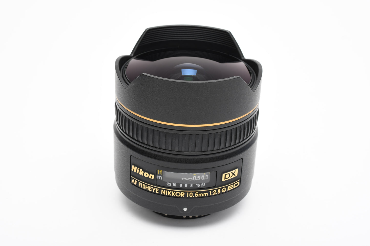Nikon AF Fisheye Nikkor 10.5mm f2.8G ED DX lens, Caps, Mint-, Great!