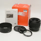 Sony FE 50mm f1.8 SEL50f18F Prime lens, caps+hood, Mint- Boxed