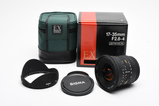 Sigma 17-35mm f2.8-4 HSM Asph. zoom lens for Sigma AF, Mint, Boxed