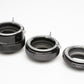 Vivitar Auto Extension Tube Set AT-3 36mm, 20mm, 12mm for NIKON F (Non AI) +case