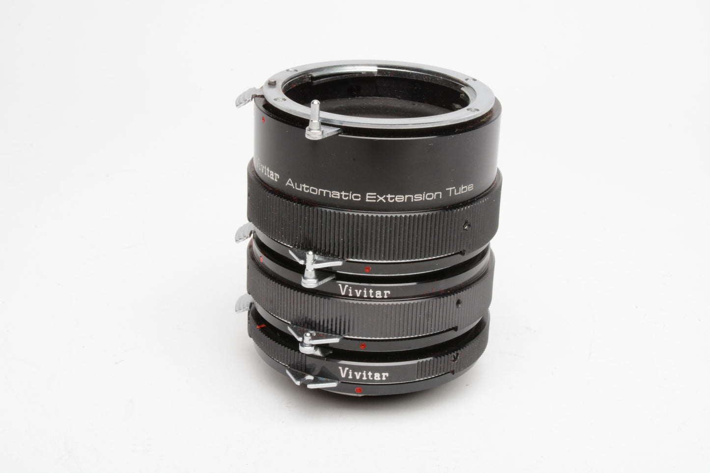 Vivitar Auto Extension Tube Set AT-3 36mm, 20mm, 12mm for NIKON F (Non AI) +case