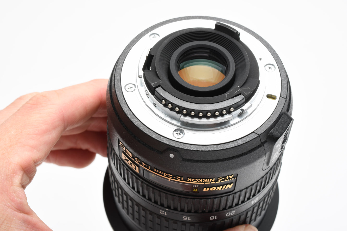 Nikon AF-S Nikkor 12-24mm f4G ED DX w/Caps, Hood, L37c, Nice
