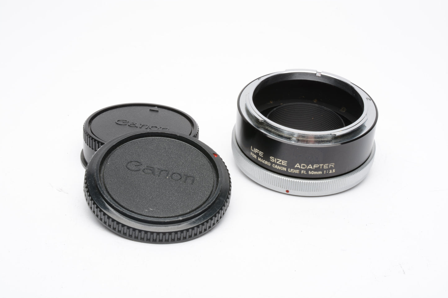 Canon Life Size Adapter Extension Tube for 50mm f3.5 w/Caps, very clean