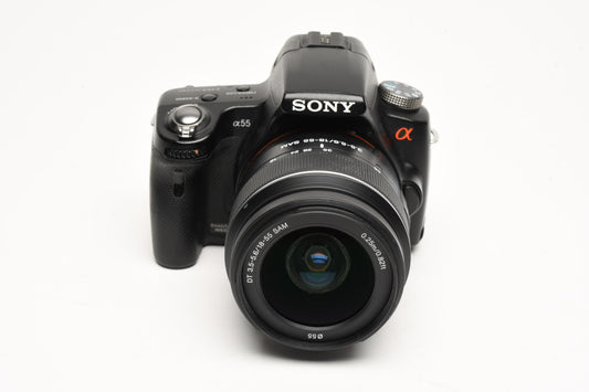 Sony A55 DSLR w/18-55mm f3.5-5.6, batt+charger, Great! Bargain price, *Read