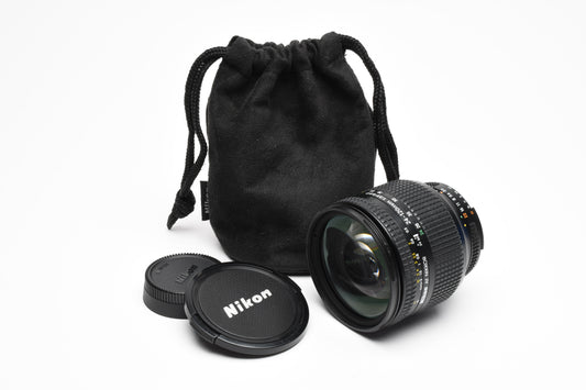 Nikon AF Zoom-Nikkor 24-120mm f3.5-5.6D zoom lens, caps, pouch, Nice