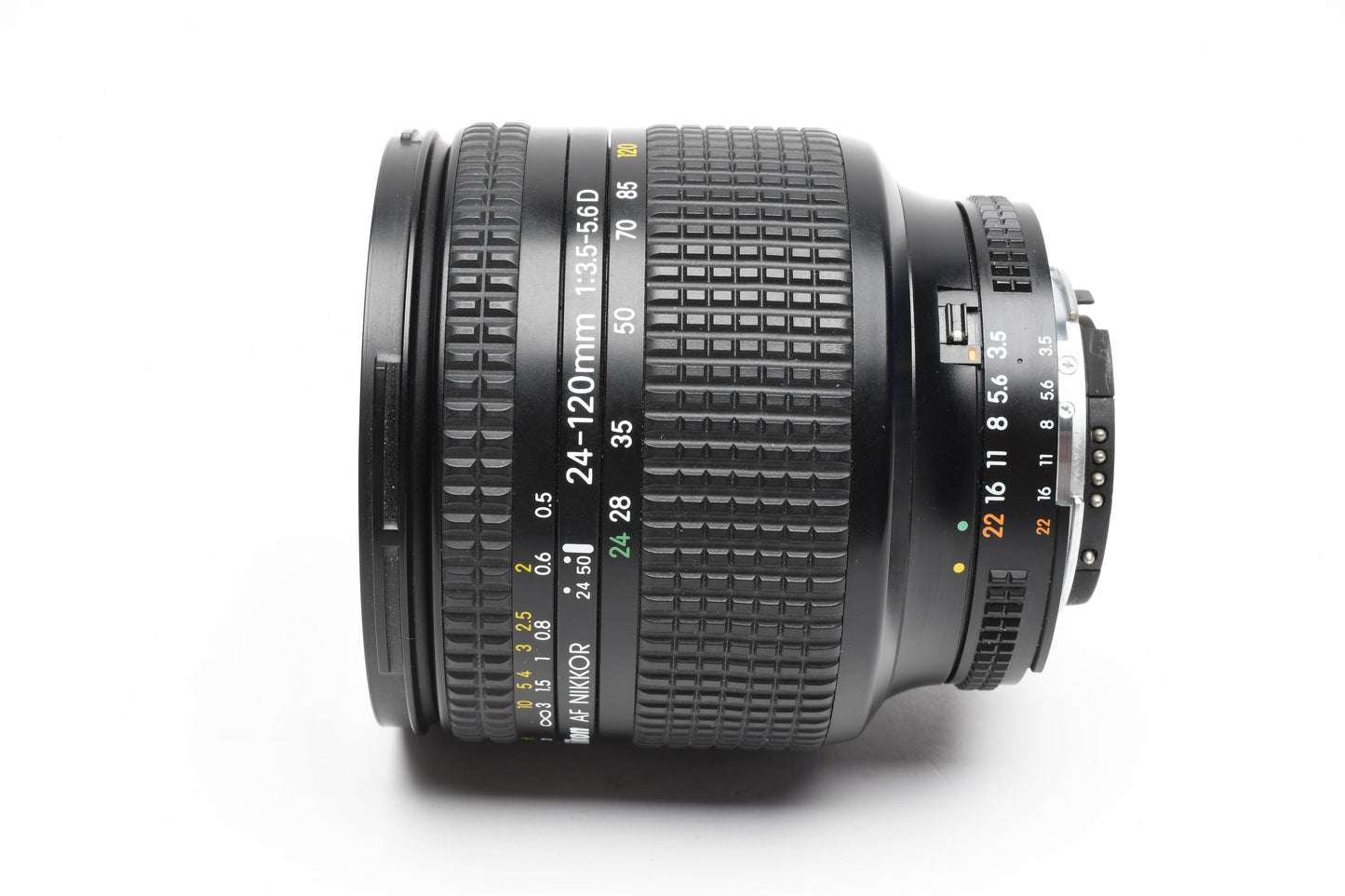 Nikon AF Zoom-Nikkor 24-120mm f3.5-5.6D zoom lens, caps, pouch, Nice