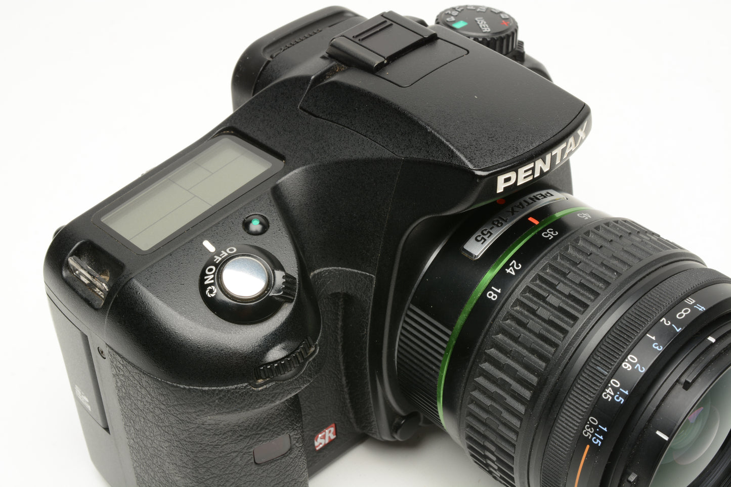 Pentax K10D DSLR camera w/18-55mm f3.5-5.6 AL zoom, Only 12,484 Acts, Good!