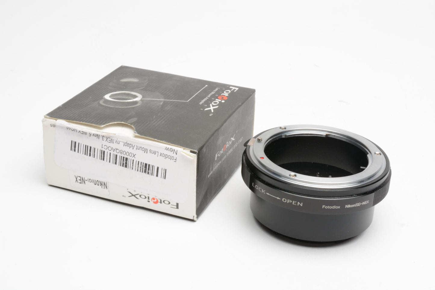 Fotodiox Lens Mount Adapter Nikon (G) to Sony NEX, boxed, Mint-