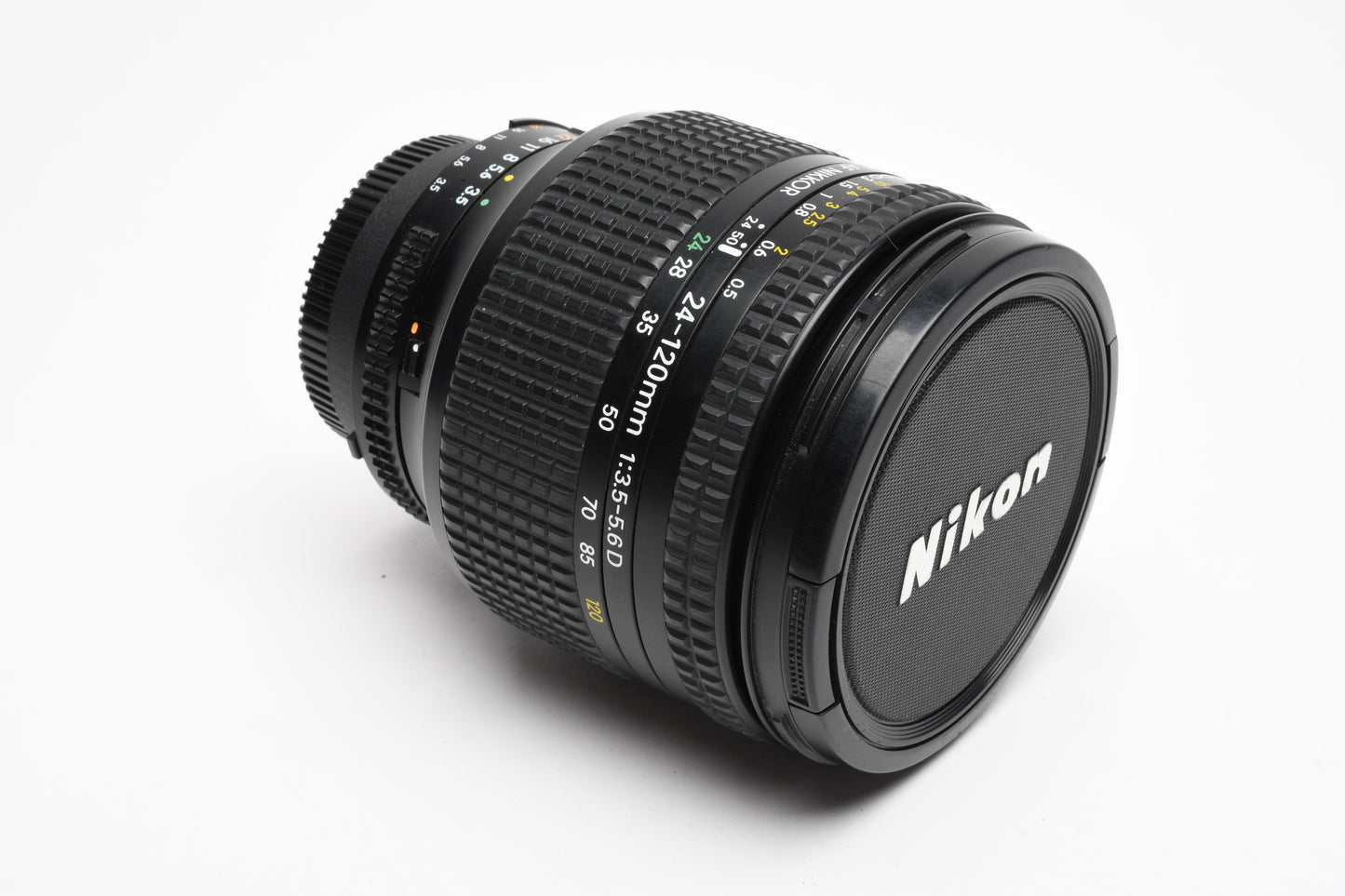 Nikon AF Zoom-Nikkor 24-120mm f3.5-5.6D zoom lens, caps, pouch, Nice