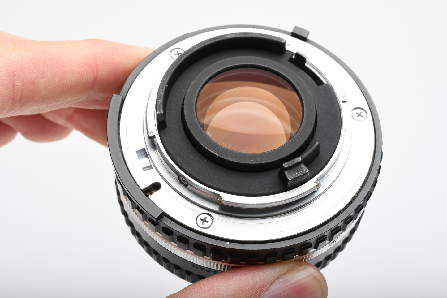 Nikon 50mm f1.8 Series E lens w/caps Chrome pancake prime lens, Nice!