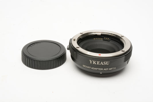 Ykeasu AEF-MFT II Lens mount adapter (Canon EF to Micro 4/3), Very clean