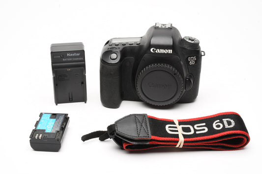 Canon EOS 6D DSLR 20.2MP w/batt, charger, 90K Acts, tested, works great!