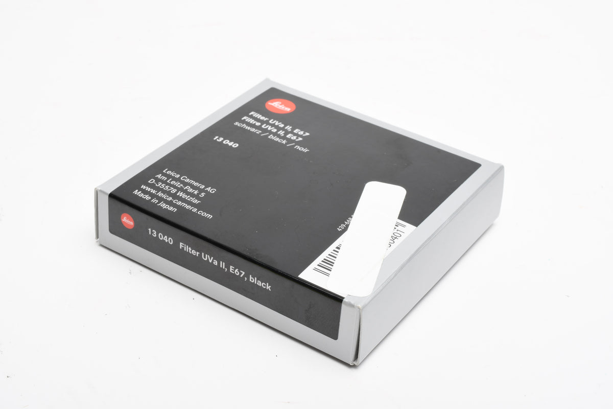 Leica E67 67mm Lens Filter UVa II Protection Filter Black 13040, NIB