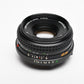 Minolta MD Rokkor-X 45mm f2 Pancake lens, lens caps, clean and sharp