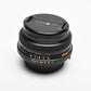 Minolta MD Rokkor-X 45mm f2 Pancake lens, lens caps, clean and sharp