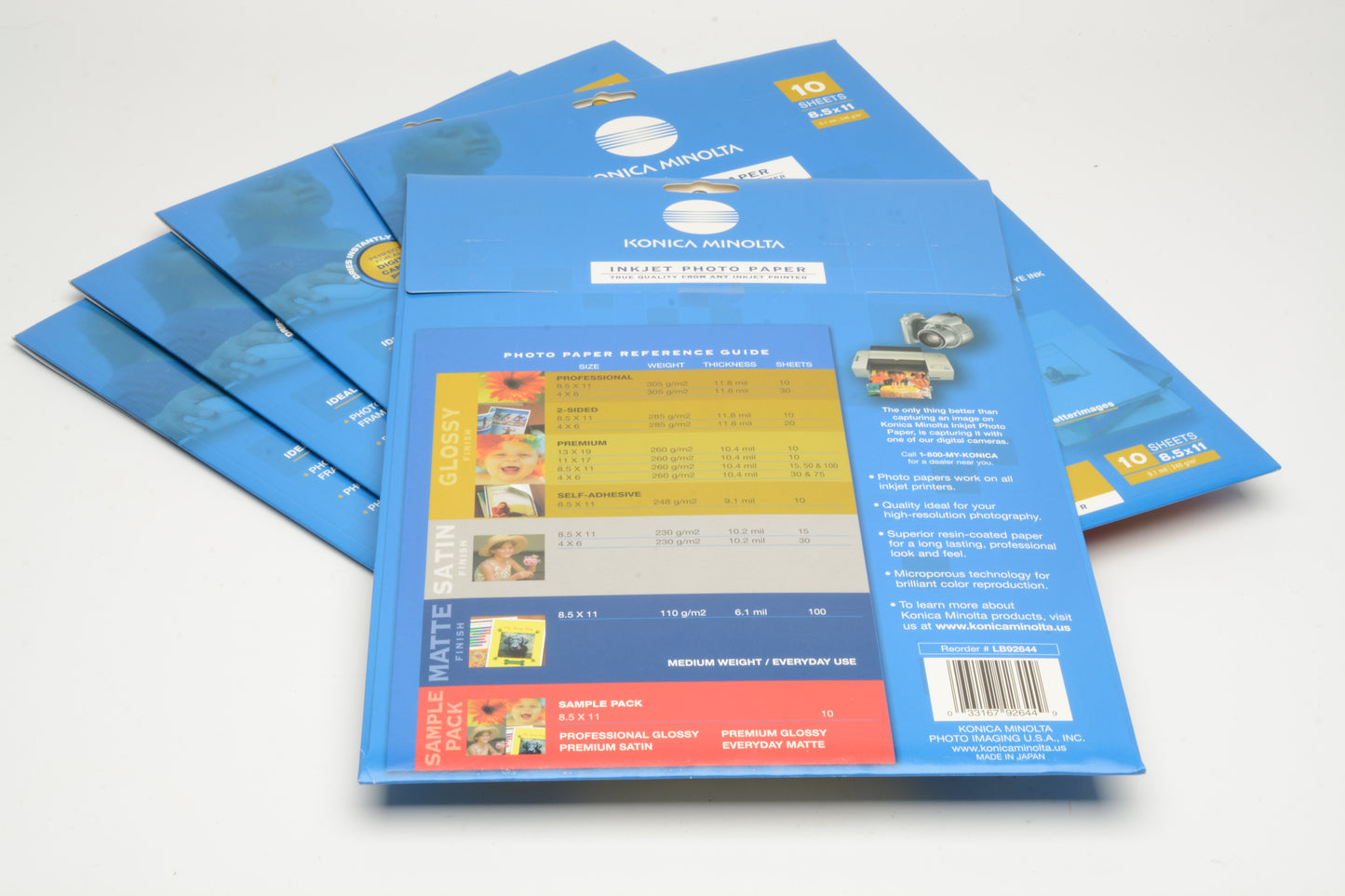 50 sheets Konica Minolta Ink Adhesive Jet Photo Paper 8.5x11" Glossy