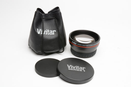 Vivitar Series 1 2.2X HD 52mm Telephoto Auxiliary lens , caps + pouch
