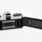 Pentax K1000 35mm SLR w/50mm f2 lens, New seals, canvas strap, Awesome