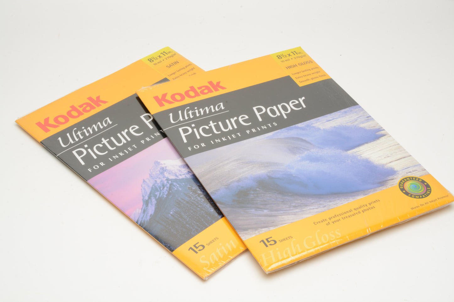 45 sheets Kodak Ultimate / Premium Ink Jet Photo Paper 8.5x11" High Gloss / Satin